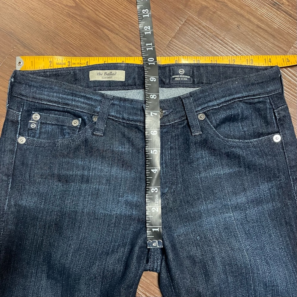 AG Adriano Goldschmied The Ballad Slim Bootcut Dark Navy Wash Jeans Size 26 USA - Picture 10 of 12